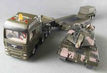 Siku 1872 HO 1:87 Heavy Haulage Military Transporter Man Truck Trailer with Leopard Tank Lightning Boxed 2