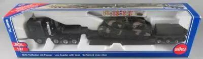 Siku 1872 HO 1/87 Transport Militaire Camion Man Remorque Surbaiss�e avec Char Gyrophare Lumineux Boite