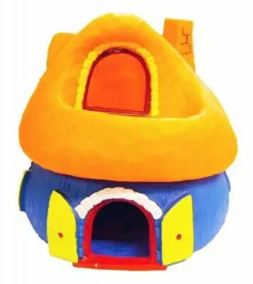 Smurf Loose big blue and orange house with balcony Bully