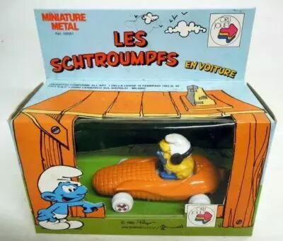 Smurfs - Die-Cast vehicule Esci - Smurfette corn car (Mint in Box)
