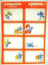 Smurfs - School self-stick labels Michel Okes Editions -  1 x self-stick labels set