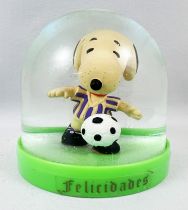 Snoopy - Boule à Neige Comics Spain - Snoopy Footballeur (Maillot Blanc & Mauve)