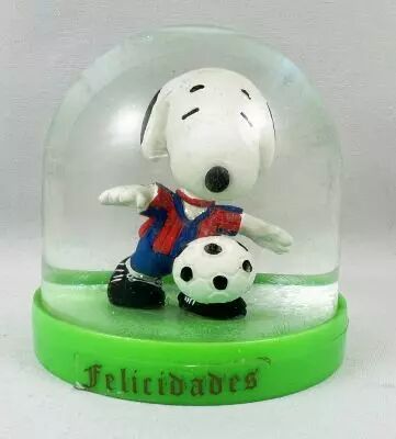 Snoopy - Boule � Neige Comics Spain - Snoopy Footballeur (Maillot Rouge & Bleu)