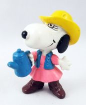Snoopy - Figurine PVC Schleich - Belle Cowgirl avec Cafetière