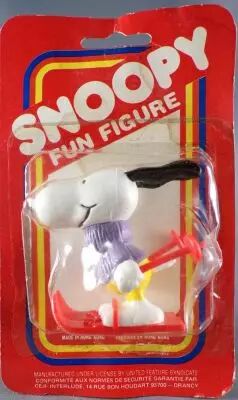 Snoopy - Figurine PVC Schleich - Snoopy Skieur (Version Mauve) Neuf sous Blister