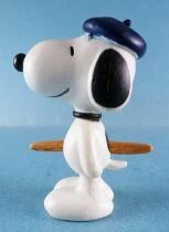 Snoopy - Plastoy PVC Figure - Snoopy with Baguette & Beret