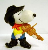 Snoopy - Schleich PVC Figure - Cowboy Snoopy plays violin.