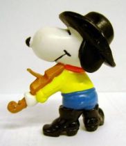 Snoopy - Schleich PVC Figure - Cowboy Snoopy plays violin.