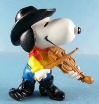 Snoopy - Schleich PVC Figure - Cowboy Snoopy Plays Violin.
