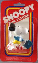 Snoopy - Schleich PVC Figure - Snoopy with Skate (Blue T-Shirt) Mint on Card