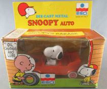 Snoopy - Véhicule Métal Die-cast ESCI - Snoopy Auto Golf Cabriolet VW Orange