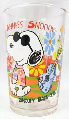 Snoopy - Verre � moutarde Amora - Les ann�es 60 : Snoopy Baba-Cool