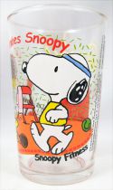 Snoopy - Verre à moutarde Amora - Les années 80 : Snoopy Fitness