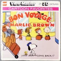 Snoopy (Peanuts) - Pochette de 3 Disques Gaf View-Master 3D Bon Voyage Charlie Brown ( and Don\'t Come Back) R&eacute;f L 2