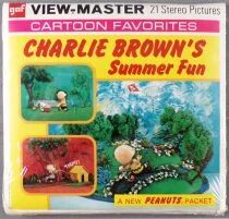 Snoopy (Peanuts) - Pochette de 3 Disques Gaf View-Master 3D Charlie Brown\'s Summer Fun R&eacute;f 548 Neuve Cellophan&eacute;e