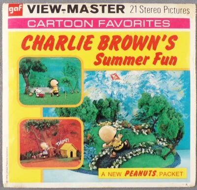Snoopy (Peanuts) - Pochette de 3 Disques Gaf View-Master 3D Charlie Brown\'s Summer Fun R�f 548
