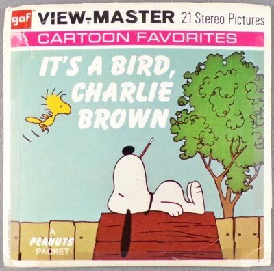 Snoopy (Peanuts) - Pochette de 3 Disques Gaf View-Master 3D It\'s a Bird Charlie Brown R�f 556