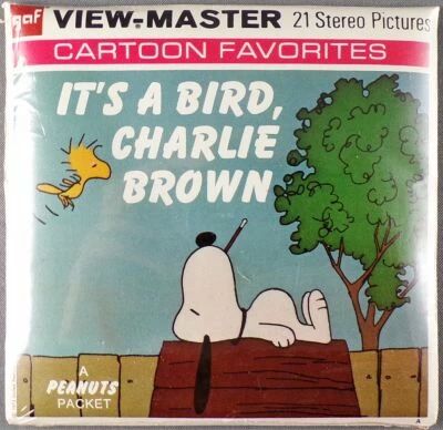 Snoopy (Peanuts) - Set of 3 Discs Gaf View Master 3-D t\'s a Bird Charlie Brown Ref 556 Mint Sealed