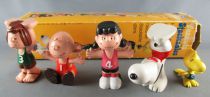 Snoopy et les Peanuts - Set de 5 figurine PVC Superposables Determined Production 1979 : Charlie Brown, Peppermint Patty, Lucy, 