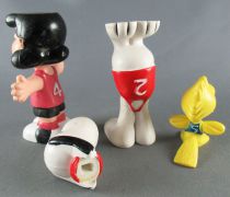 Snoopy et les Peanuts - Set de 5 figurine PVC Superposables Determined Production 1979 : Charlie Brown, Peppermint Patty, Lucy, 