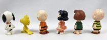 Snoopy et les Peanuts - Set de 6 figurine PVC Schleich 1972 : Charlie Brown, Peppermint Patty, Lucy, Linus, Woodstock, Snoopy