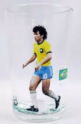 Soccer - Promo Foot Mustard glass 1982 - Zico (Brazil - World Cup Espana 1982)