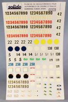 Solido Decal Sheet 1/43 for Racing & Rally Cars Numbering Plates Various Sheet B