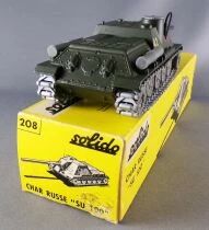 Solido Militaire N&deg; 208 WW2 Tank Char Russe SU 100 Vert en Boite