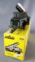 Solido Militaire R&eacute;f 201 Camion Unic Sahara Lance Fus&eacute;e en Boite