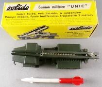 Solido Militaire R&eacute;f 201 Camion Unic Sahara Lance Fus&eacute;e en Boite