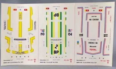 Solido Planche D�calcomanies 1/43 BMW 530 Motul & Bp Pau 78 Seiko Dijon 77