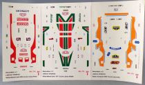 Solido Planche Décalcomanies 1/43 Lancia Stratos Pirelli Monte Carlo Bic Acropole 78 Alitalia Monte Carlo 77