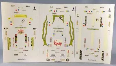 Solido Planche D�calcomanies 1/43 Renault 5 R5 Elf Arnold Kindy Echappement Lebeluga 