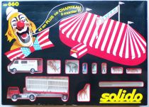 Solido Ref 660 Amar Circus Set with Tent Vehicles Animals Staff Near Mint in Box
