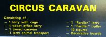 Solido Réf 663 Coffret Cirque Amar Caravane 5 Camions 1 Remorque 3 Animaux 7 Personnels Neuf Boite