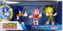 Sonic le Hérisson - Comansi - Set de 3 figurines PVC : Sonic, Amy Rose, Super Sonic (neuf en boite)