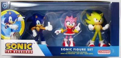 Sonic The Hedgehog - Comansi - Boxed Set of 3 PVC figures : Sonic, Amy Rose, Super Sonic