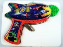 Space Gun - Sparkling Tin Toy - Mars Patrol X-1 Space Blaste