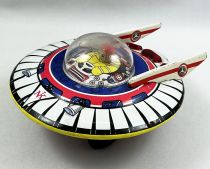 Space Toy - Véhicule à Friction - Tin Toys Spaceship (Nekur Turquie 1970\'s)