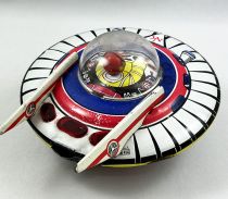 Space Toy - Véhicule à Friction - Tin Toys Spaceship (Nekur Turquie 1970\'s)