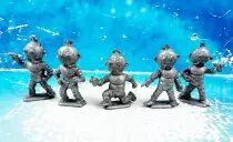 Space Toys - Figurines Plastiques - COMA Martians (5 figurines + fusée)