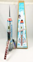 Friction Driven Tin Toy Rocket Ship Space Toy Sky Express Collectible Gift 