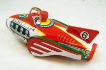 Space Toys - Friction Powered with Siren Tin Rocket - Space Rocket