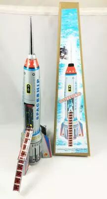 FUSÉE À FRICTION en tôle "Rocket Racer" EUR 36,00 - FR