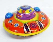 Space Toys - Mechanical Tin Toy - Flying Saucer