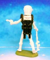 Space Toys - Plastic Figures - Cherilea Spacemen (White & Black) with weapons