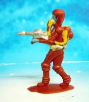 Space Toys - Plastic Figures - Outer Space Bazaar: Alien (red) with Ray Rifle