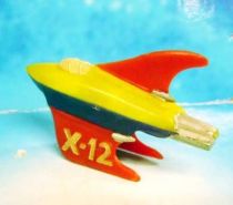 Space Toys - Plastic Figures - Space Rocket X-12 (Red, Yellow, Blue)