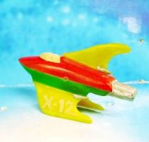 Space Toys - Plastic Figures - Space Rocket X-12 (Yellow, Red, Green)