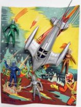 Space Toys - Production Rex-Jouets (France) Figurines Plastiques - Captain Video Spacemen & Space Ship Rocket (type Rex Mars) #2